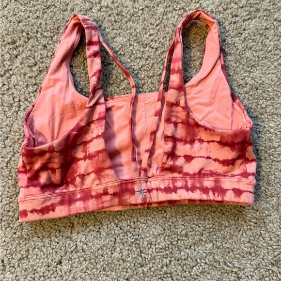 Athleta Pink and Red Tie-Dye Sports Bra - Picture 3 of 4